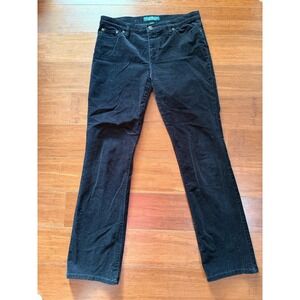 LRL Lauren Jeans Co Ralph Lauren Classic Straight Women's Corduroy Pants 8 Black